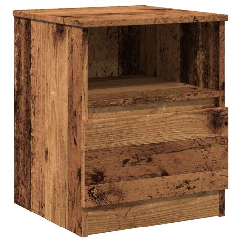 Нощни шкафчета 2 бр старо дърво 40x40x50 см инженерно дърво