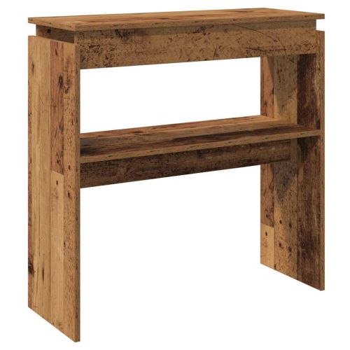 Конзолна маса от старо дърво 80x30x80 cm Инженерна дървесина