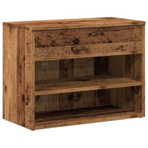 Пейка за обувки от старо дърво 60x30x45 cm Инженерна дървесина