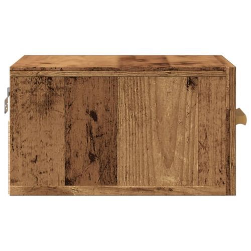 Нощни шкафчета за стенен монтаж, 2 бр, старо дърво, 35x35x20 см