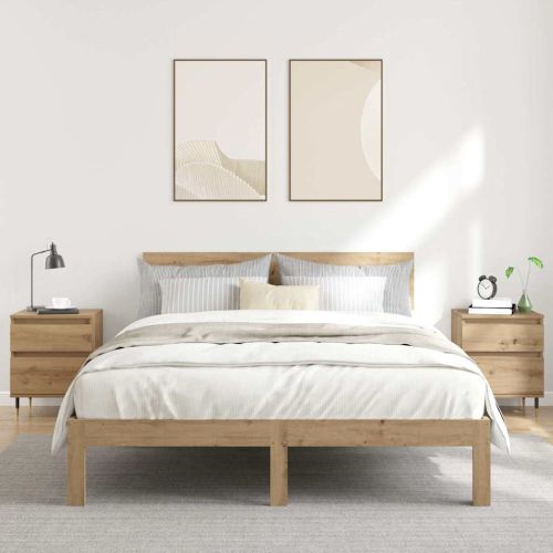 Нощни шкафчета 2 бр дъб артизан 40x35x50 см инженерно дърво