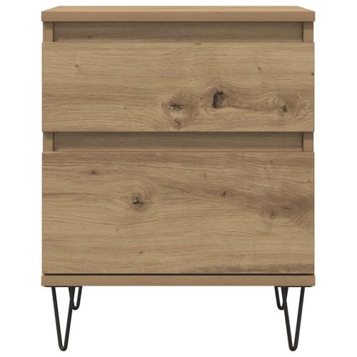 Нощни шкафчета 2 бр дъб артизан 40x35x50 см инженерно дърво