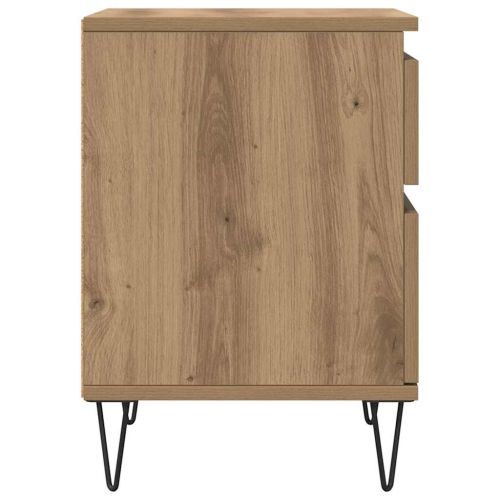 Нощни шкафчета 2 бр дъб артизан 40x35x50 см инженерно дърво