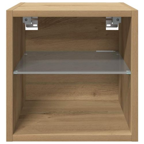 Стенен шкаф за телевизор с LED осветление Artisan Oak