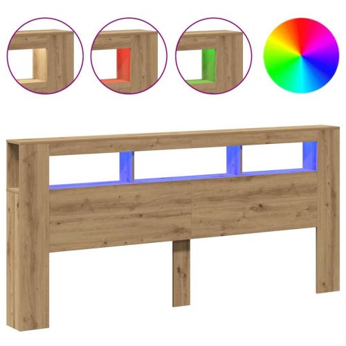 LED табла за глава Artisan Инженерна дървесина