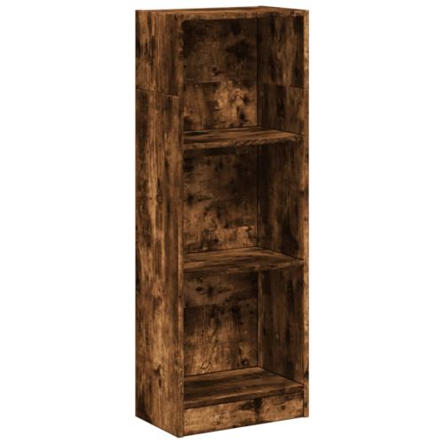 Библиотека, опушен дъб, 40x24x109 см, инженерно дърво