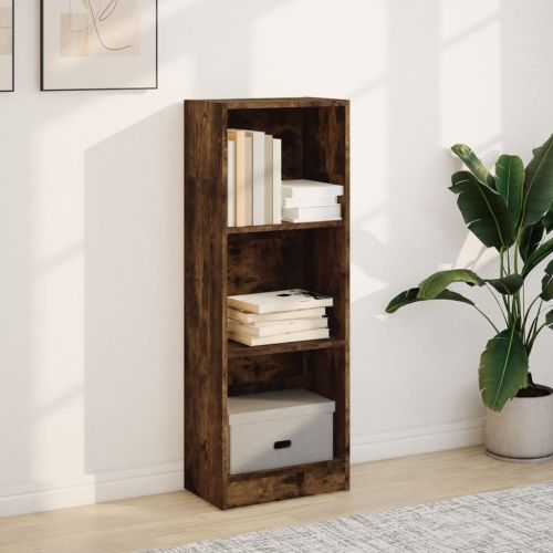 Библиотека, опушен дъб, 40x24x109 см, инженерно дърво
