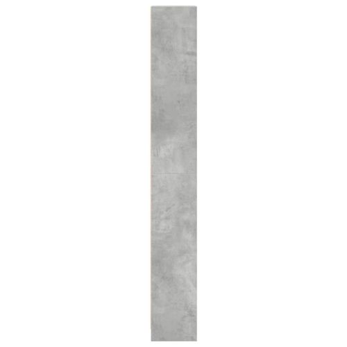 Библиотека, бетонно сива, 40x24x76 см, инженерно дърво