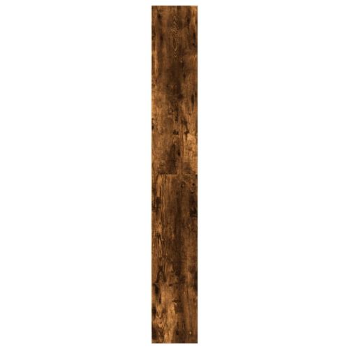 Библиотека, опушен дъб, 80x24x176 см, инженерно дърво