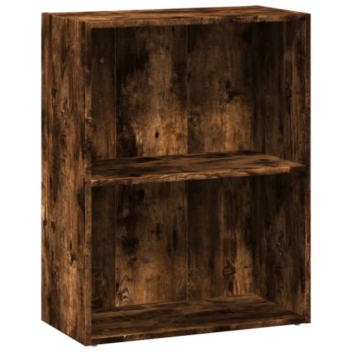 Библиотека, опушен дъб, 60x30x77 см, инженерно дърво