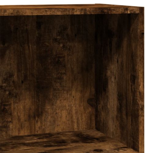 Библиотека, опушен дъб, 60x30x77 см, инженерно дърво