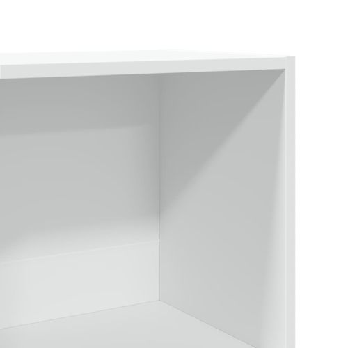 Библиотека, бяла, 60x30x114 см, инженерно дърво