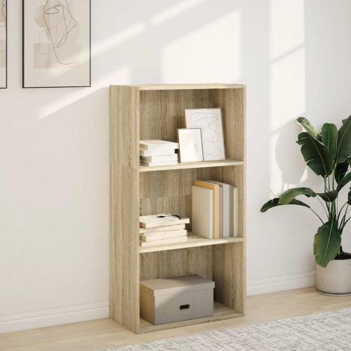 Библиотека, сонома дъб, 60x30x114 см, инженерно дърво