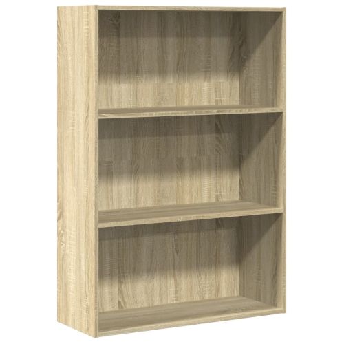 Библиотека, сонома дъб, 80x30x114 см, инженерно дърво