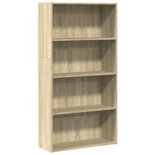 Библиотека, сонома дъб, 80x30x152 см, инженерно дърво