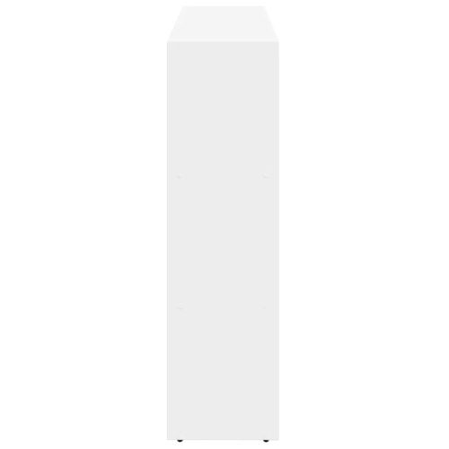Разделител за стая / библиотека, бял, 3 нива, 137,5x29x103,5 см