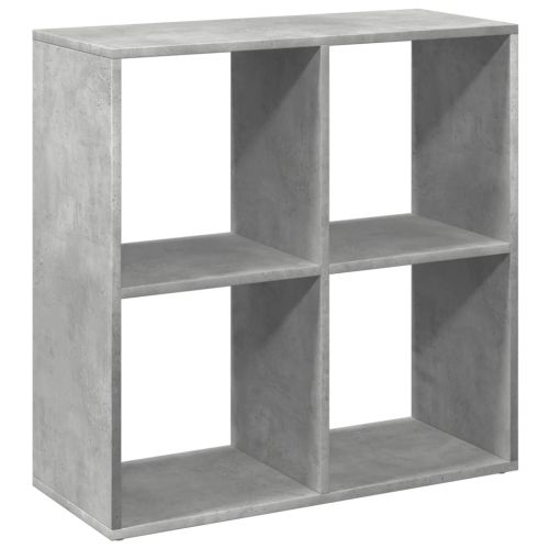 Разделител за стая / библиотека, бетонно сив, 69,5x29x69,5 см