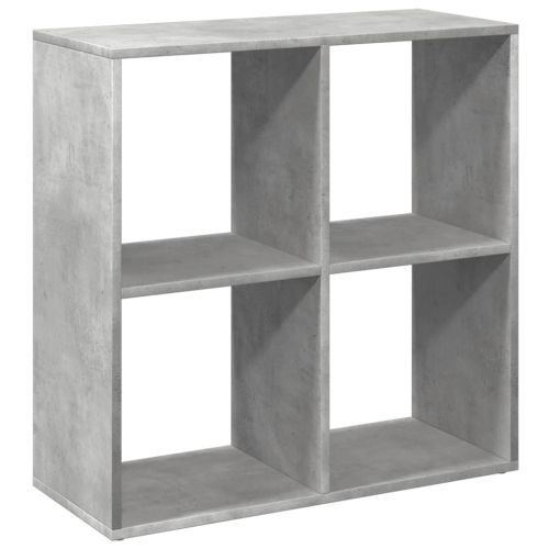 Разделител за стая / библиотека, бетонно сив, 69,5x29x69,5 см