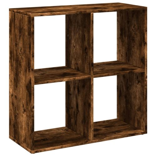 Разделител за стая / библиотека, опушен дъб, 69,5x29x69,5 см