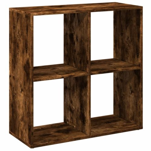Разделител за стая / библиотека, опушен дъб, 69,5x29x69,5 см