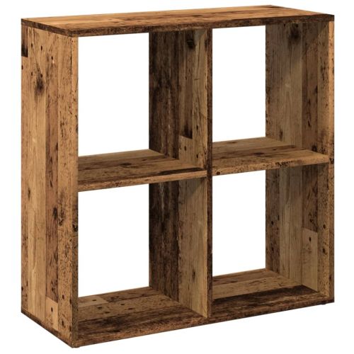 Разделител за стая / библиотека, старо дърво, 69,5x29x69,5 см