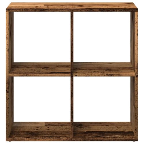 Разделител за стая / библиотека, старо дърво, 69,5x29x69,5 см