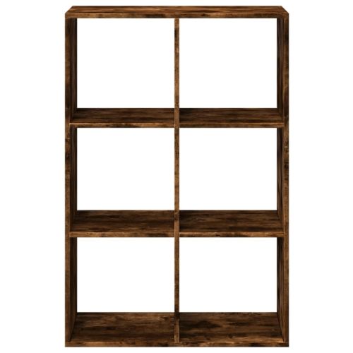 Разделител за стая / библиотека, опушен дъб, 69,5x29x103,5 см