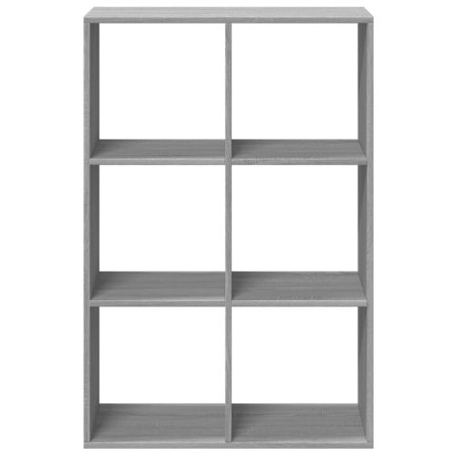Разделител за стая / библиотека, сив сонома, 69,5x29x103,5 см