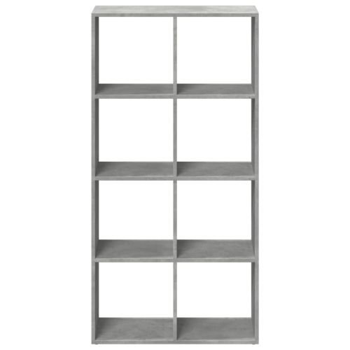 Разделител за стая / библиотека, бетонно сив, 69,5x29x137,5 см