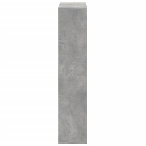 Разделител за стая / библиотека, бетонно сив, 69,5x29x137,5 см