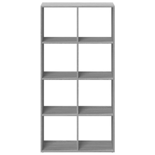 Разделител за стая / библиотека, сив сонома, 69,5x29x137,5 см