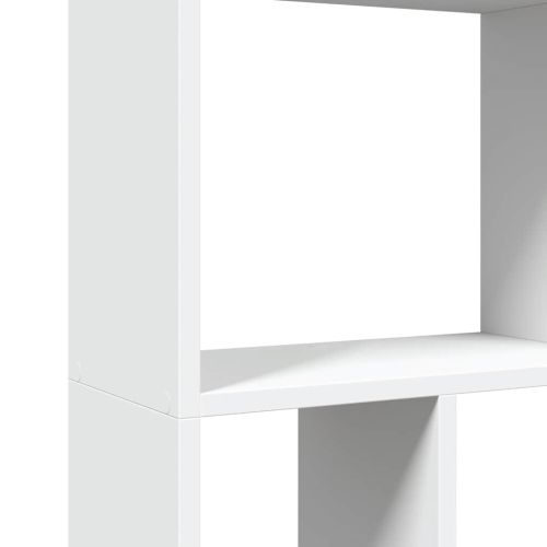 Библиотека, бяла, 60x20x120,5 см, инженерно дърво