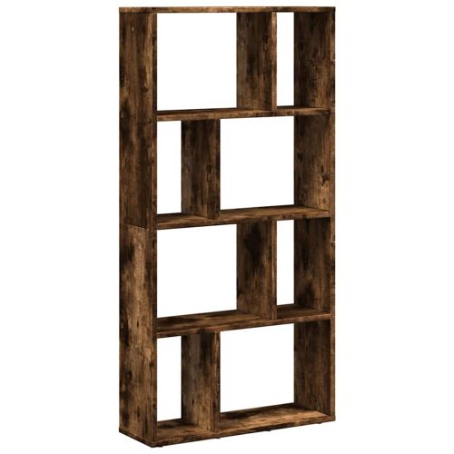 Библиотека, опушен дъб, 60x20x120,5 см, инженерно дърво