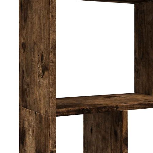 Библиотека, опушен дъб, 60x20x120,5 см, инженерно дърво