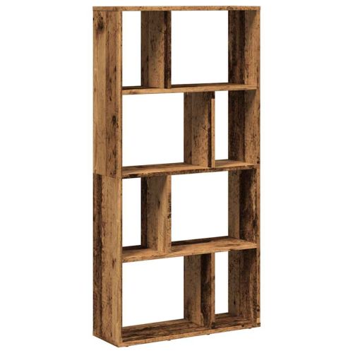 Библиотека, старо дърво, 60x20x120,5 см, инженерно дърво