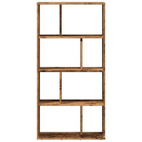 Библиотека, старо дърво, 60x20x120,5 см, инженерно дърво