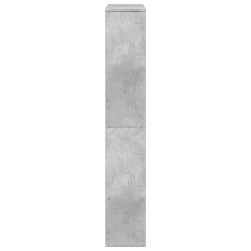 Библиотека, бетонно сива, 72x20x120,5 см, инженерно дърво