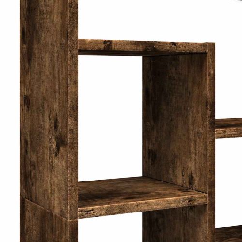 Библиотека, опушен дъб, 72x20x120,5 см, инженерно дърво