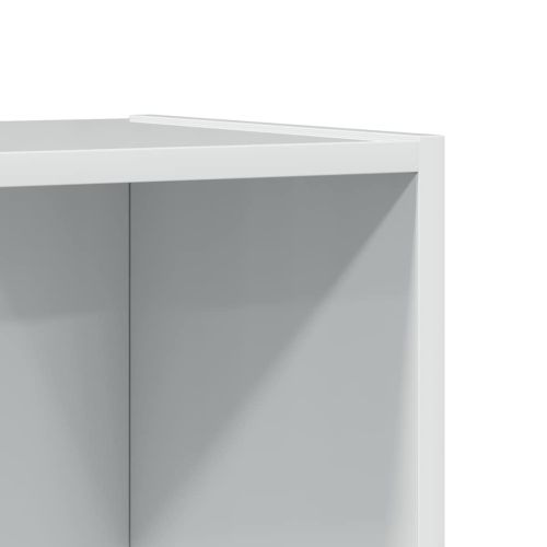 Библиотека, бял гланц, 60x24x143 см, инженерно дърво