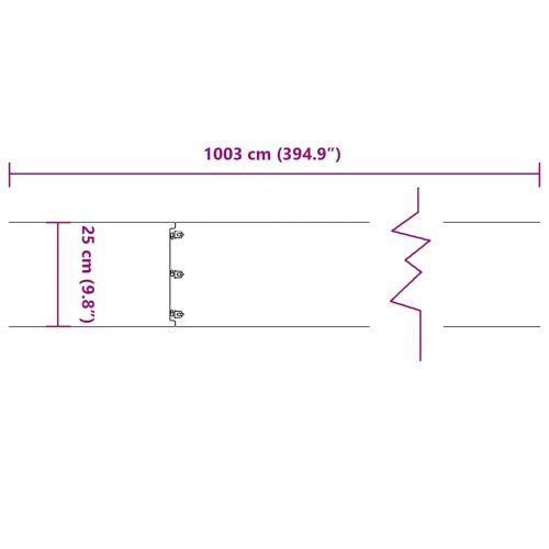 Кантчета за тревни площи 10 бр. 25x103 см Неръждаема стомана