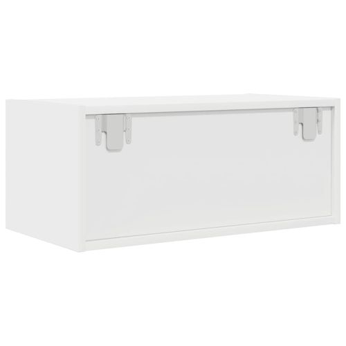 ТВ шкафове, 2 бр, бели, 60x31x25,5 см, инженерно дърво