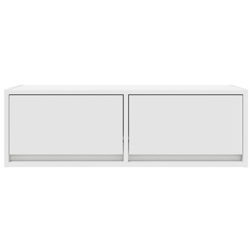 ТВ шкафове, 2 бр, бели, 80x31x25,5 см, инженерно дърво