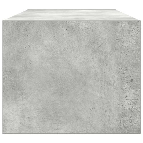ТВ шкаф, бетонно сив, 80x31x25,5 см, инженерно дърво