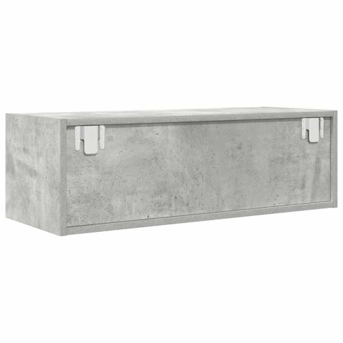 ТВ шкафове 2 бр бетонно сиви 80x31x25,5 см инженерно дърво