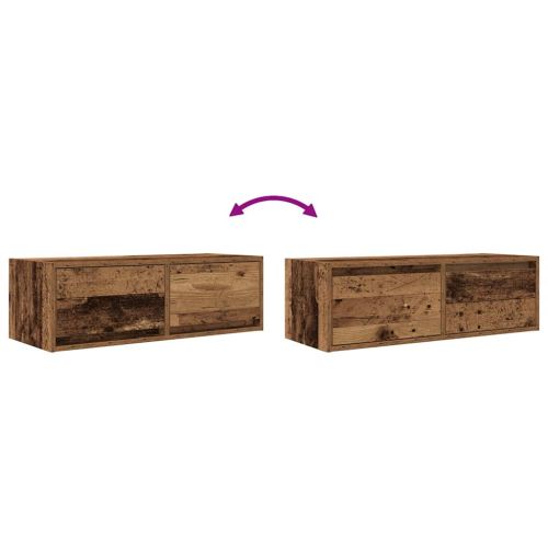 ТВ шкаф Старо дърво 80x31x25,5 cm Инженерна дървесина