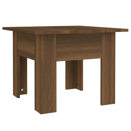 Маса за кафе, кафяв дъб, 55x55x42 см, инженерно дърво