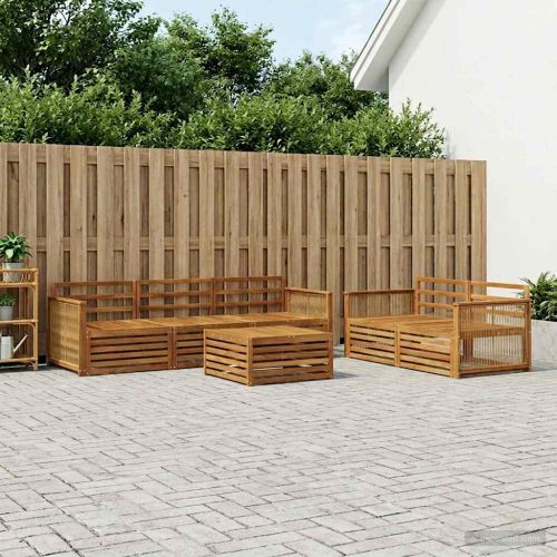 Комплект дивани за открито 6 pcs Натурално