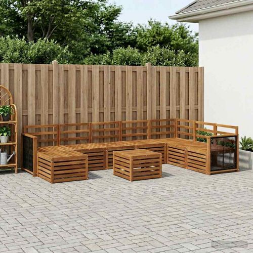 Комплект дивани за открито 6 pcs Натурално