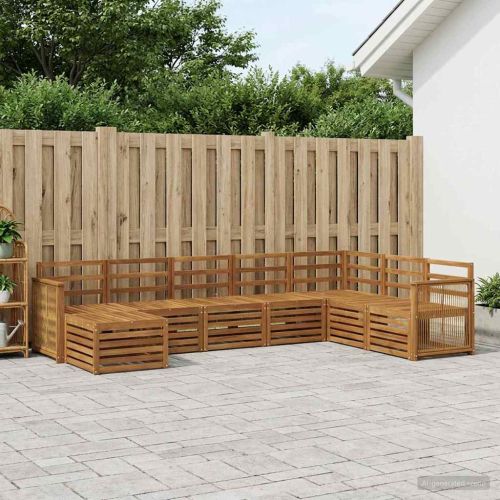 Комплект дивани за открито 6 pcs Натурално