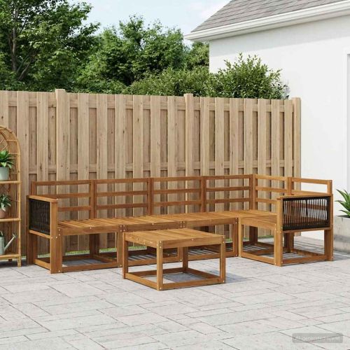 Комплект дивани за открито 6 pcs Натурално